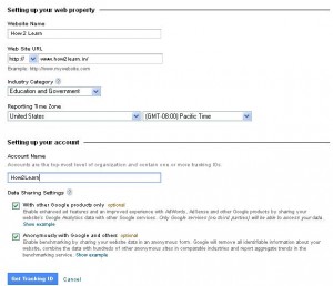 google analytic sign up forum