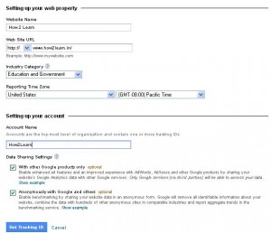 google analytic sign up forum