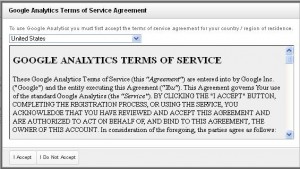 google analytics terms and conditions