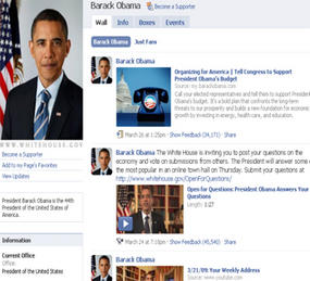 Obama facebook pages